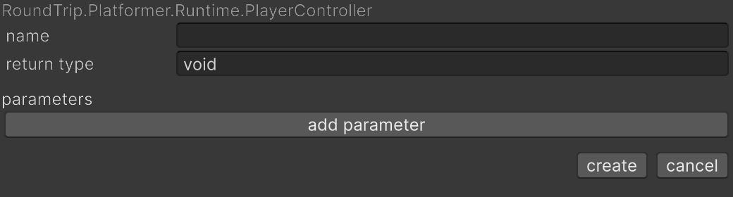 The new method window with a name typed in and its preview graph below.